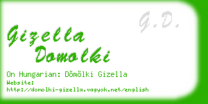 gizella domolki business card